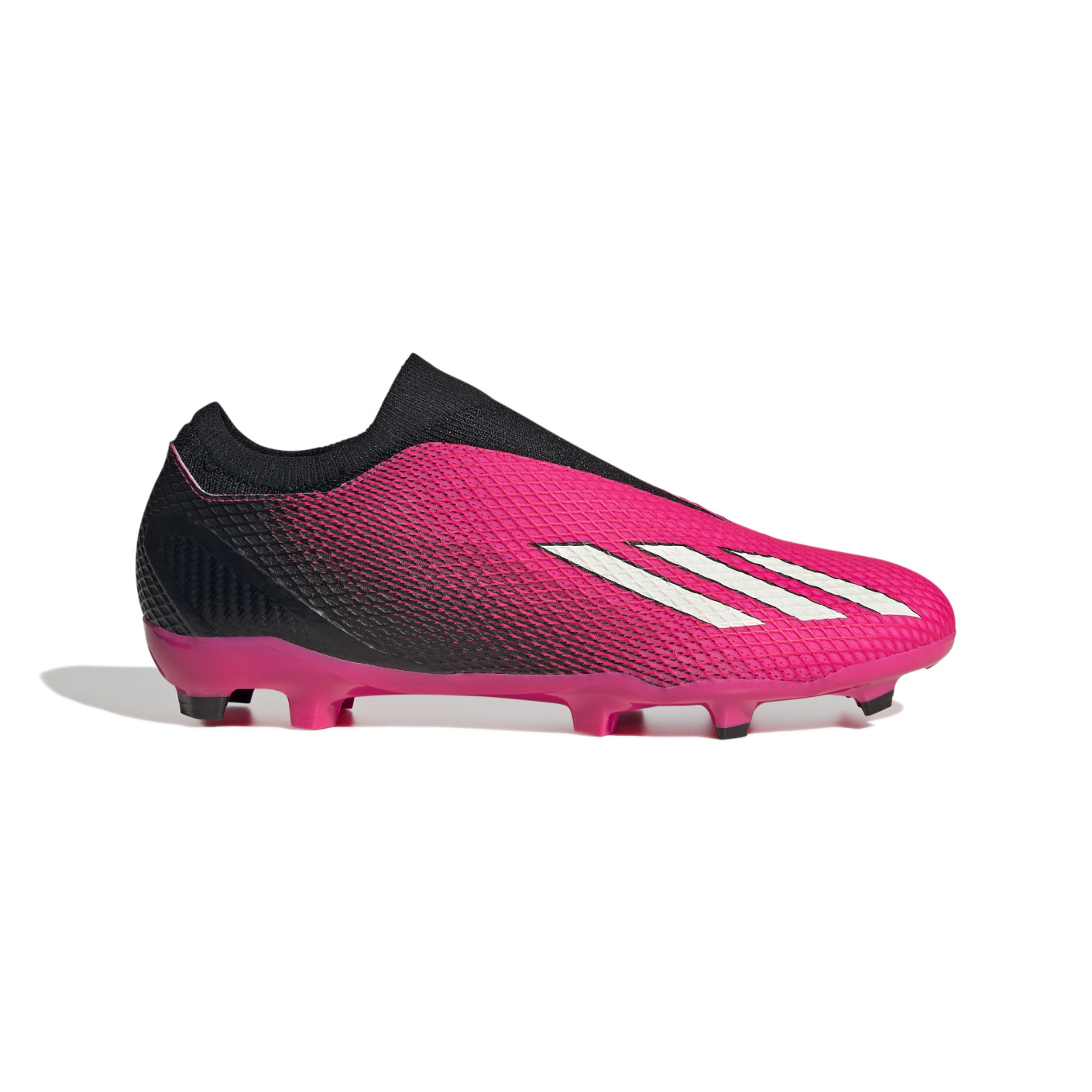 Regenachtig Pionier Als reactie op de adidas X Speedportal.3 Veterloze Gras Voetbalschoenen (FG) Roze Zwart Wit