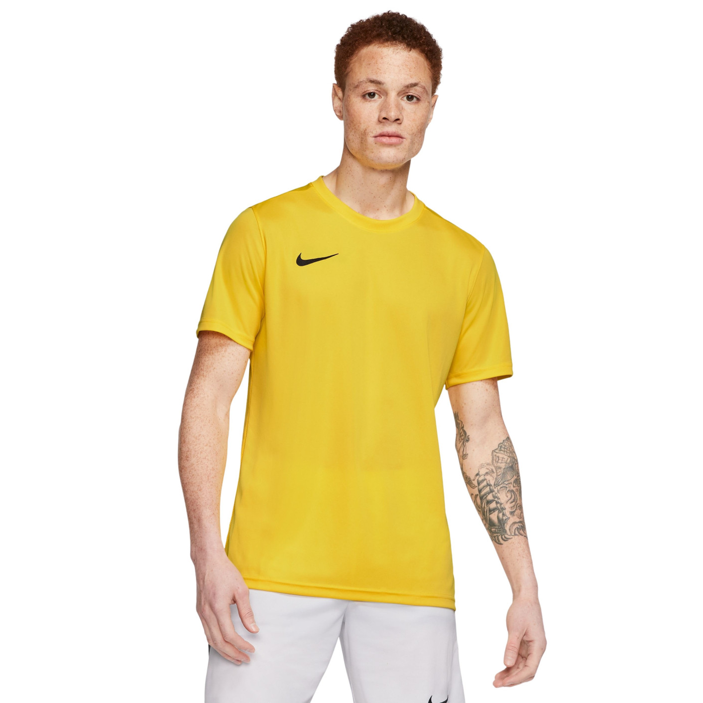 vredig lijn bal Nike Dry Park VII Voetbalshirt Geel Zwart