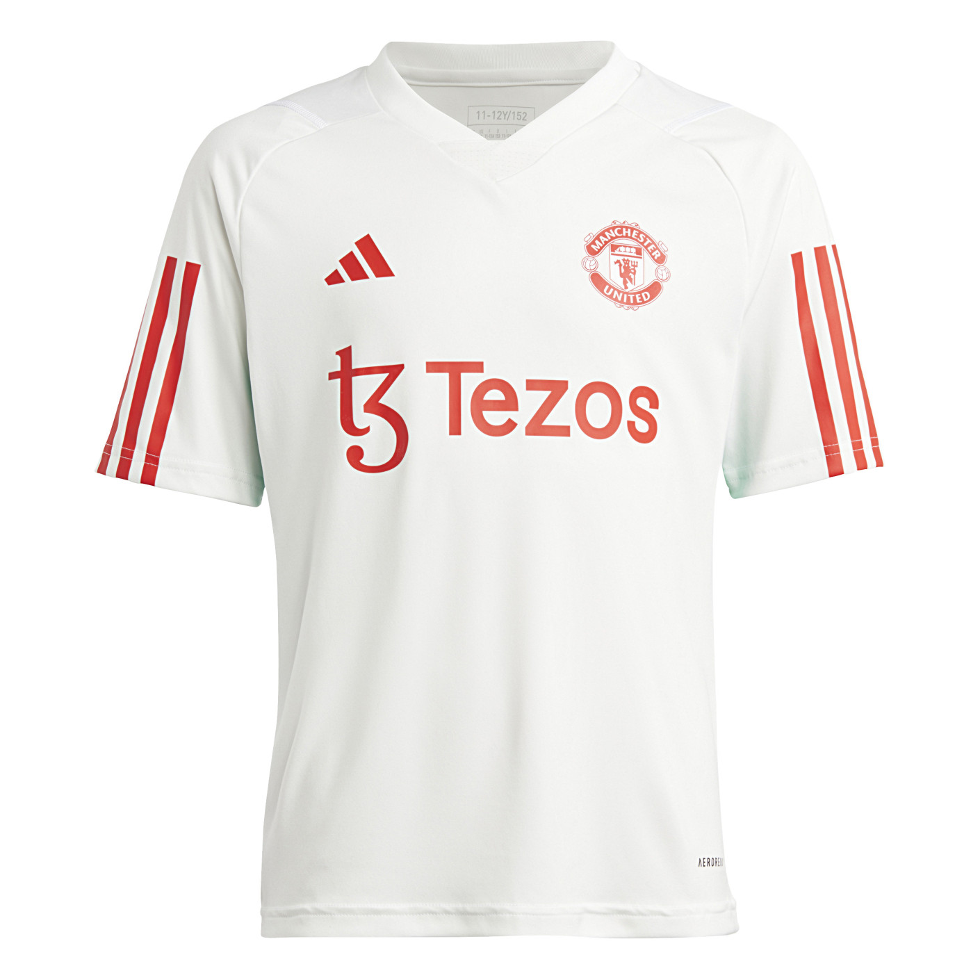 adidas Manchester United Trainingsshirt 20232024 Kids Wit Rood Lichtgroen