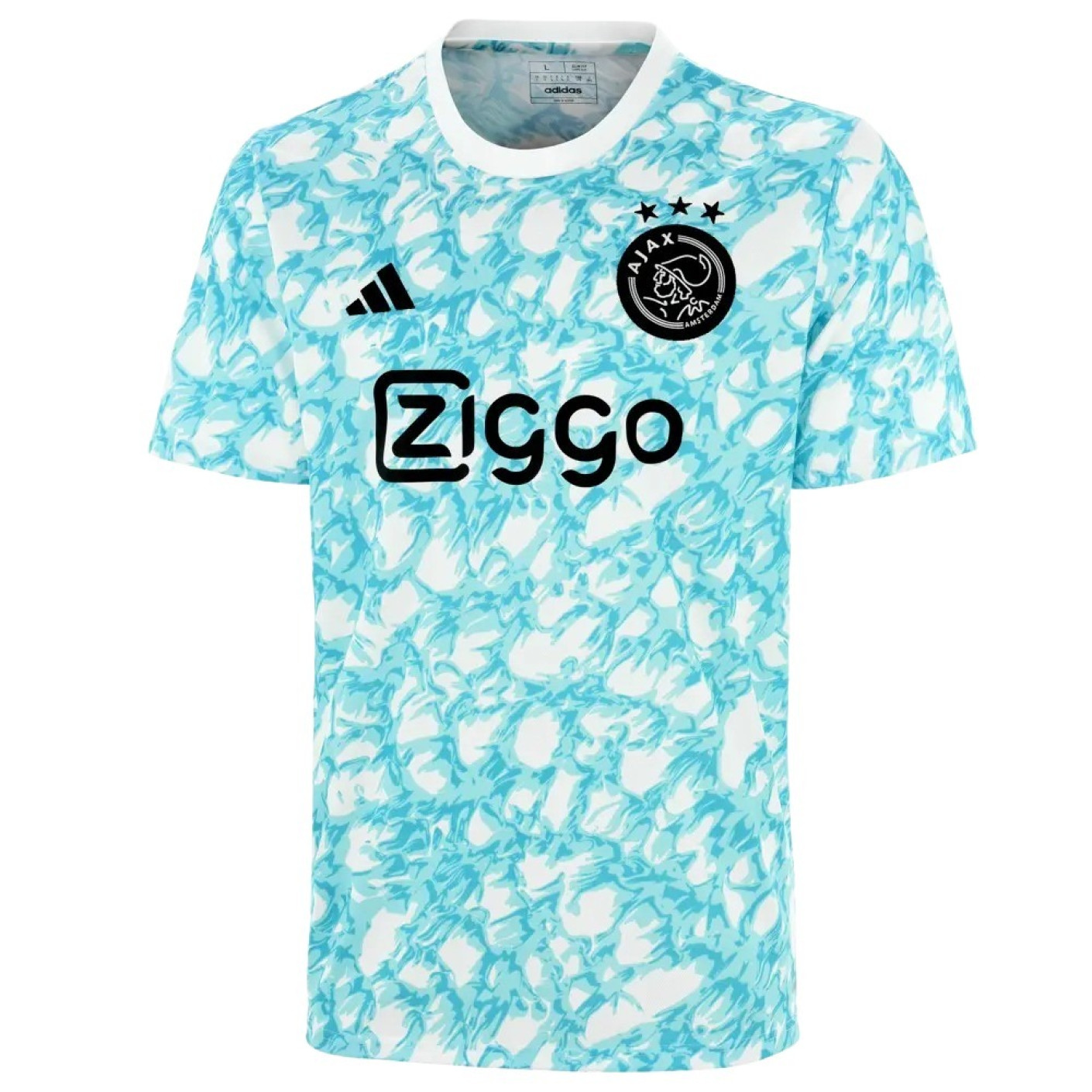 ga zo door Opera Garderobe adidas Ajax Pre-Match Trainingsshirt 2023-2024 Lichtblauw Wit