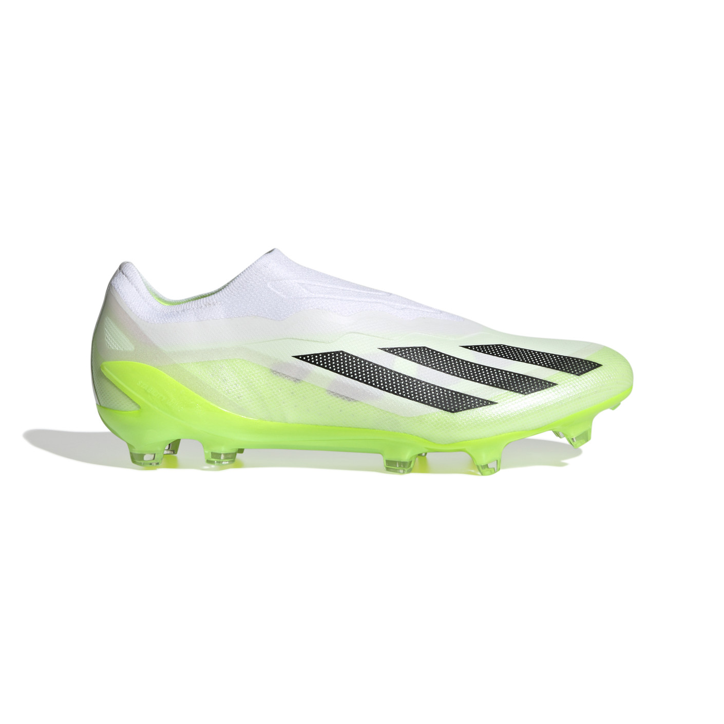 top schoenen Interpersoonlijk adidas X Crazyfast.1 Veterloze Gras Voetbalschoenen (FG) Wit Felgeel Zwart