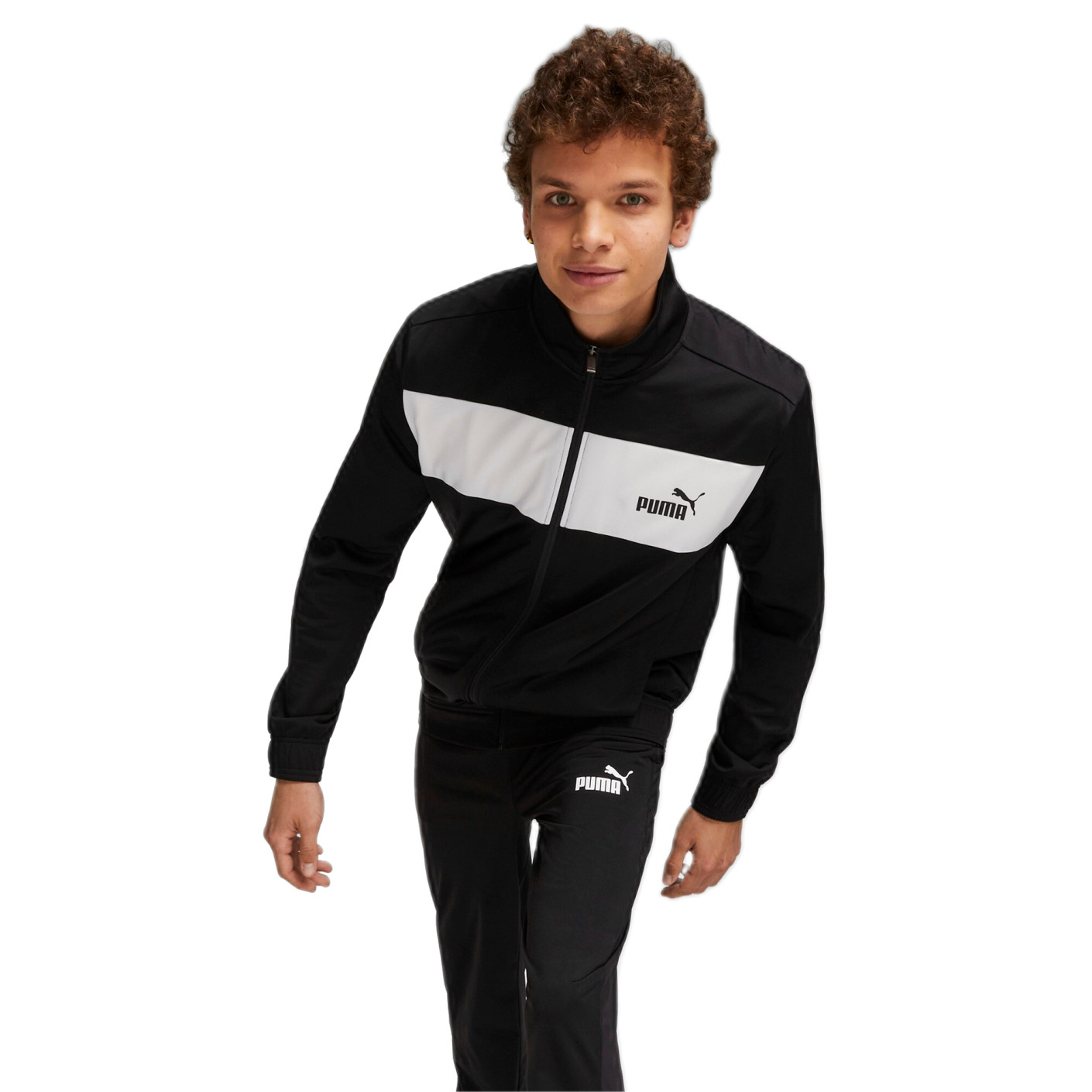 PUMA Poly Club Trainingspak Full-Zip Zwart Wit