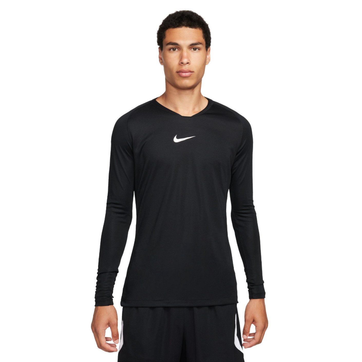 Nike Dri-Fit Park Ondershirt Lange Mouwen Zwart Wit