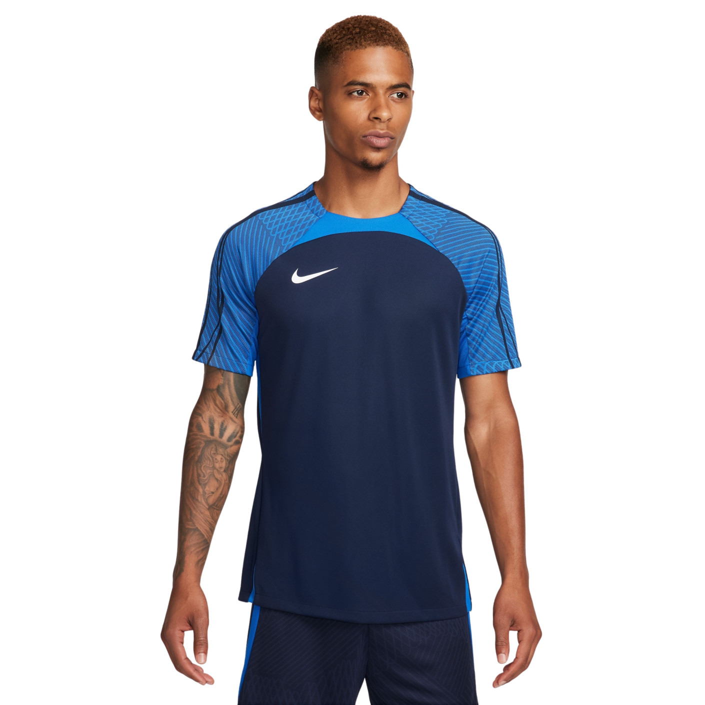 Nike Dri-Fit Strike 23 Trainingsshirt Donkerblauw Blauw Wit