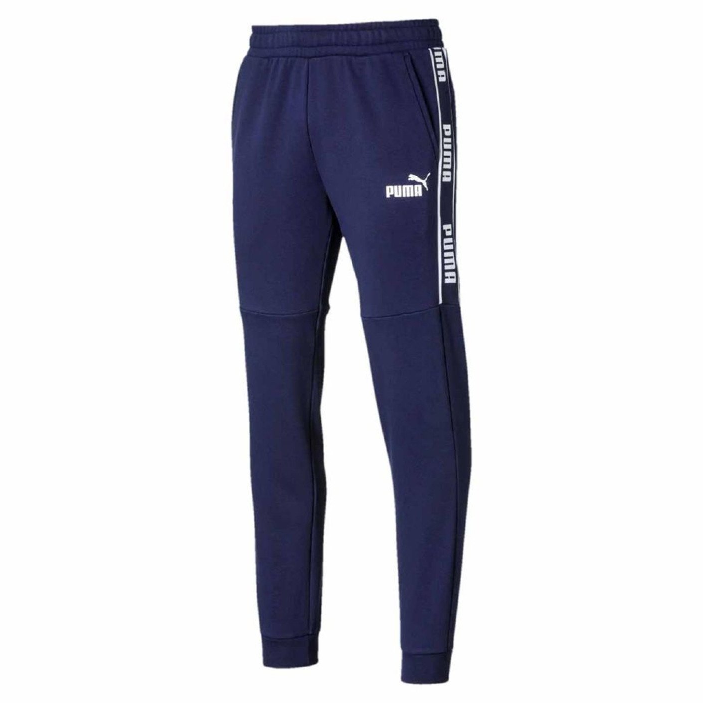 PUMA Amplified Pants Fleece Donkerblauw Wit