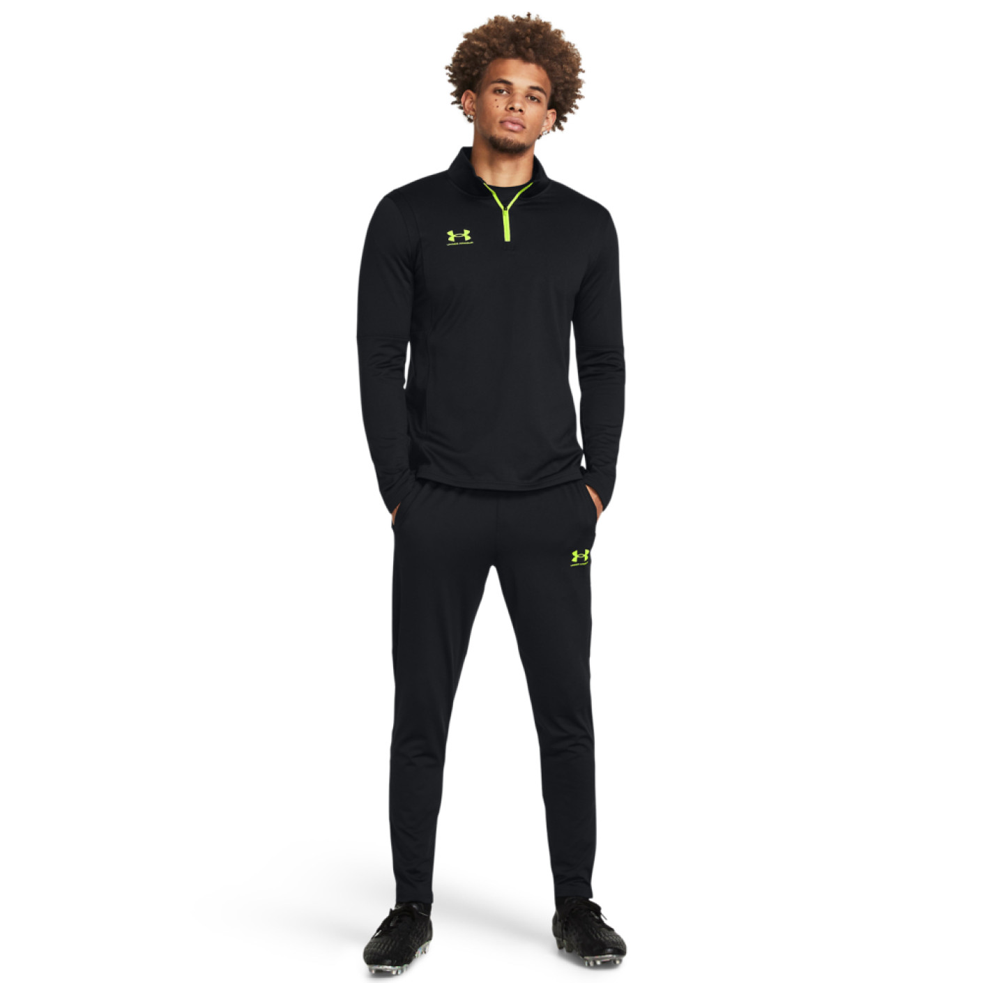 Under Armour Challenger Trainingspak 1/4-Zip Zwart Geel