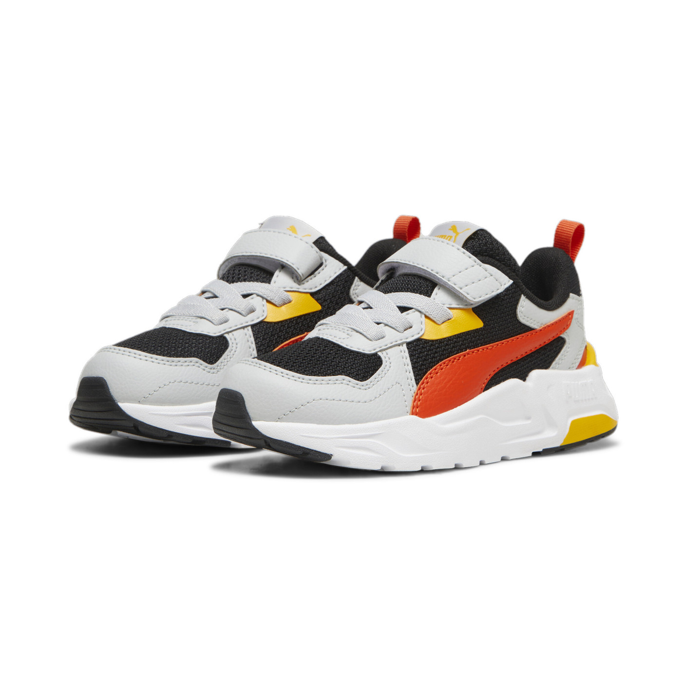 PUMA Trinity Sneakers Lite AC+ Kids Grijs Zwart Rood