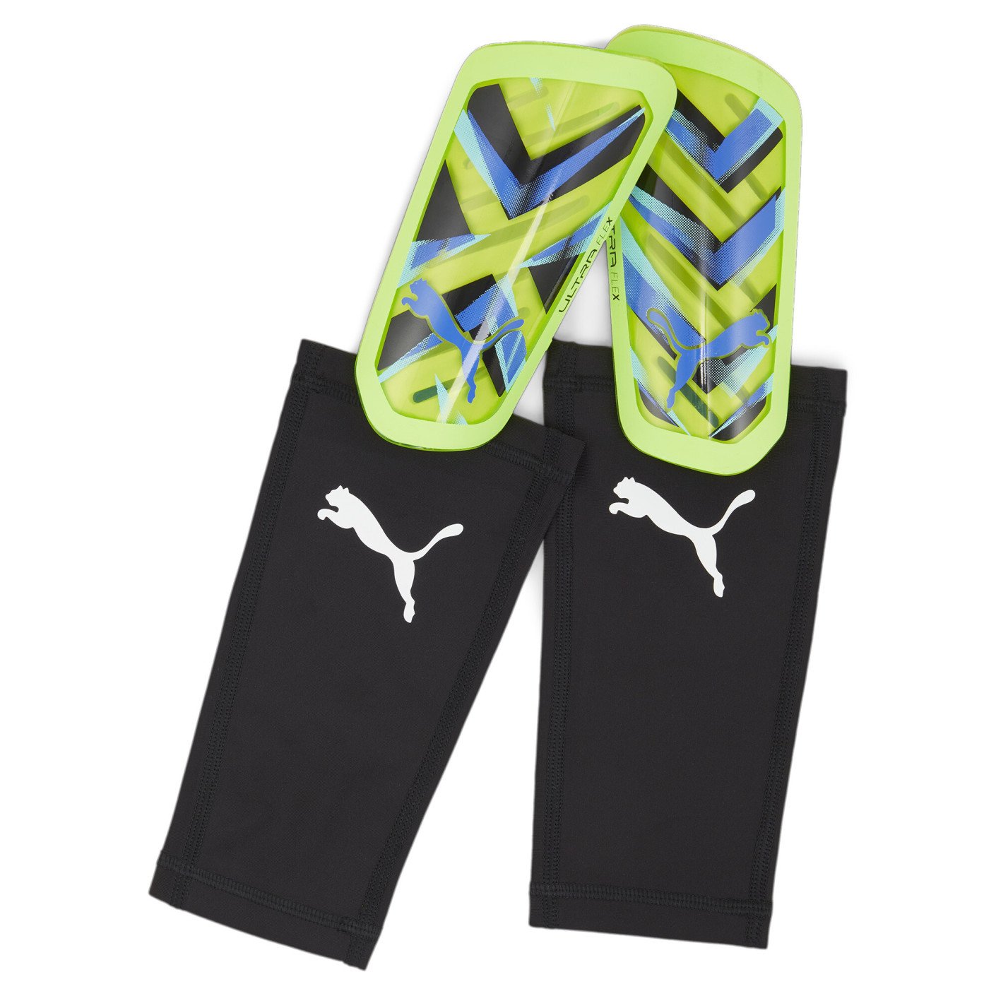 PUMA Ultra Flex Sleeve Scheenbeschermers Groen Blauw Zwart