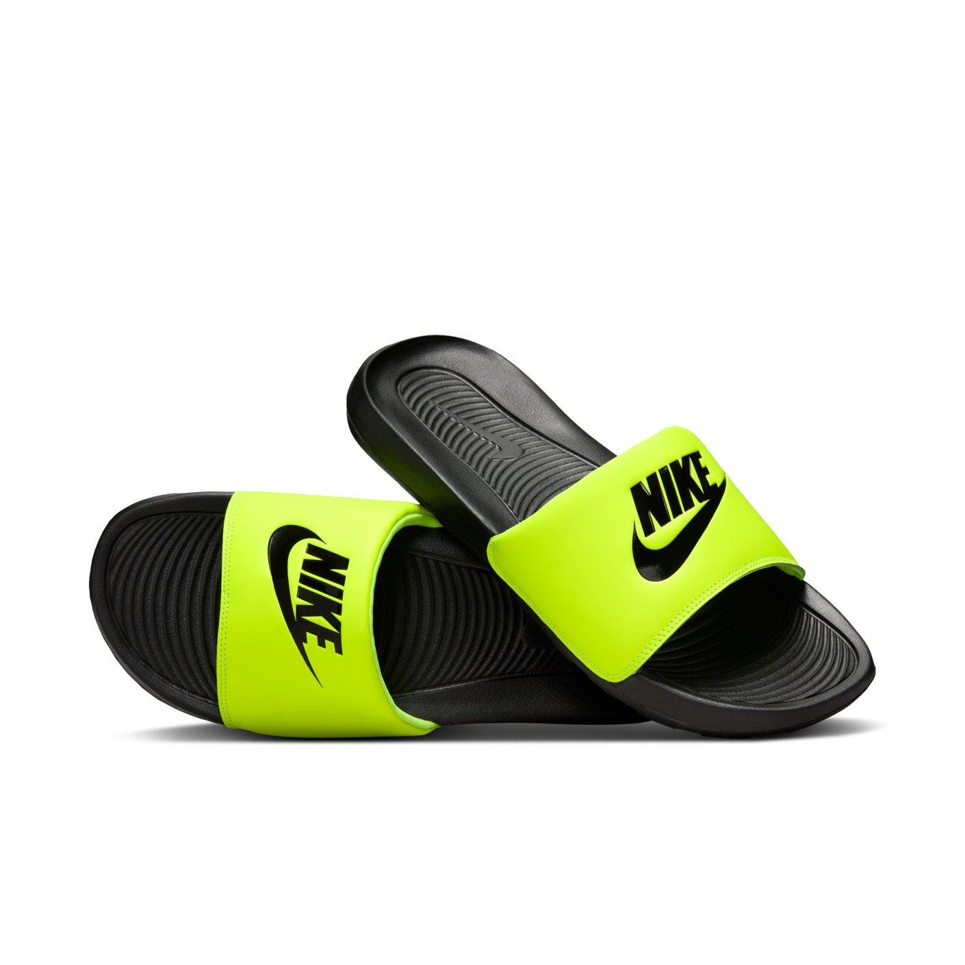 Nike Victori One Slippers Zwart Felgeel