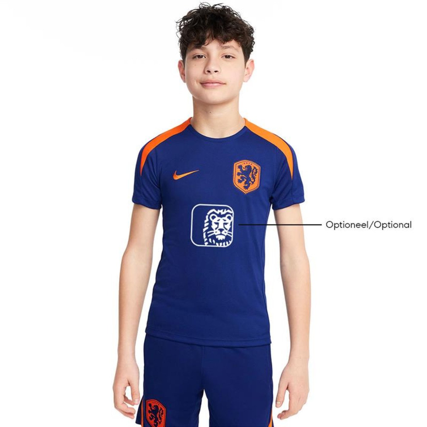 Nike Nederland Strike Trainingsshirt 2024-2026 Kids Blauw Oranje