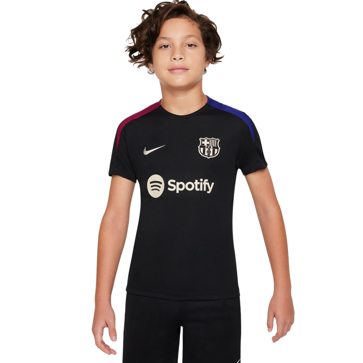 Nike FC Barcelona Strike Trainingsshirt 2024-2025 Kids Zwart Wit Rood Blauw