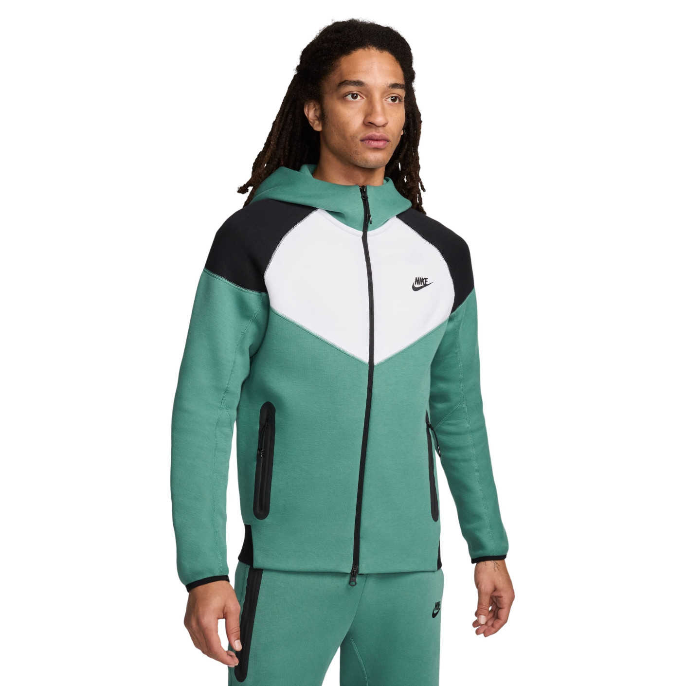 Nike Tech Fleece Sportswear Vest Groen Wit Zwart