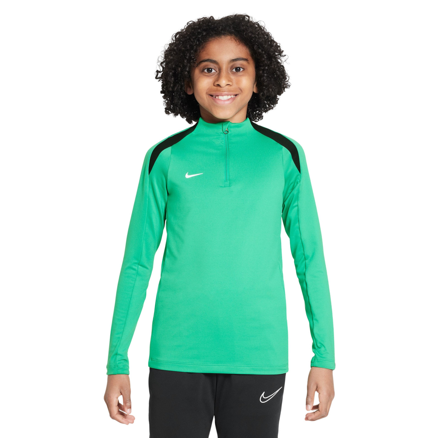 Nike Dri-FIT Strike Trainingstrui 1/4-Zip Kids Groen Zwart Wit