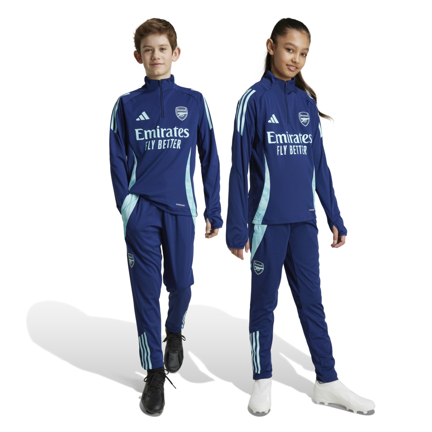 adidas Arsenal Trainingspak 1 4 Zip 2024 2025 Kids Donkerblauw Lichtblauw