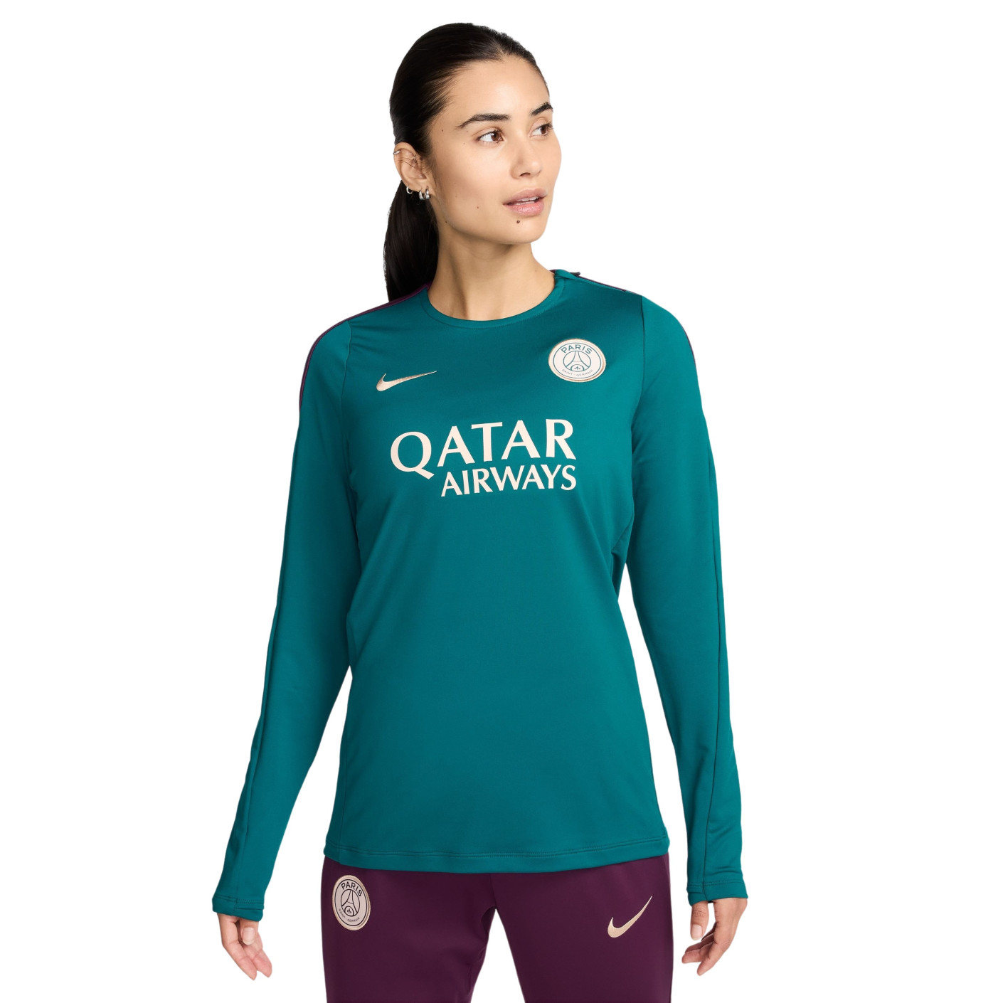 Nike Paris Saint-Germain Strike Trainingstrui 2024-2025 Dames Groen Paars Wit Goud