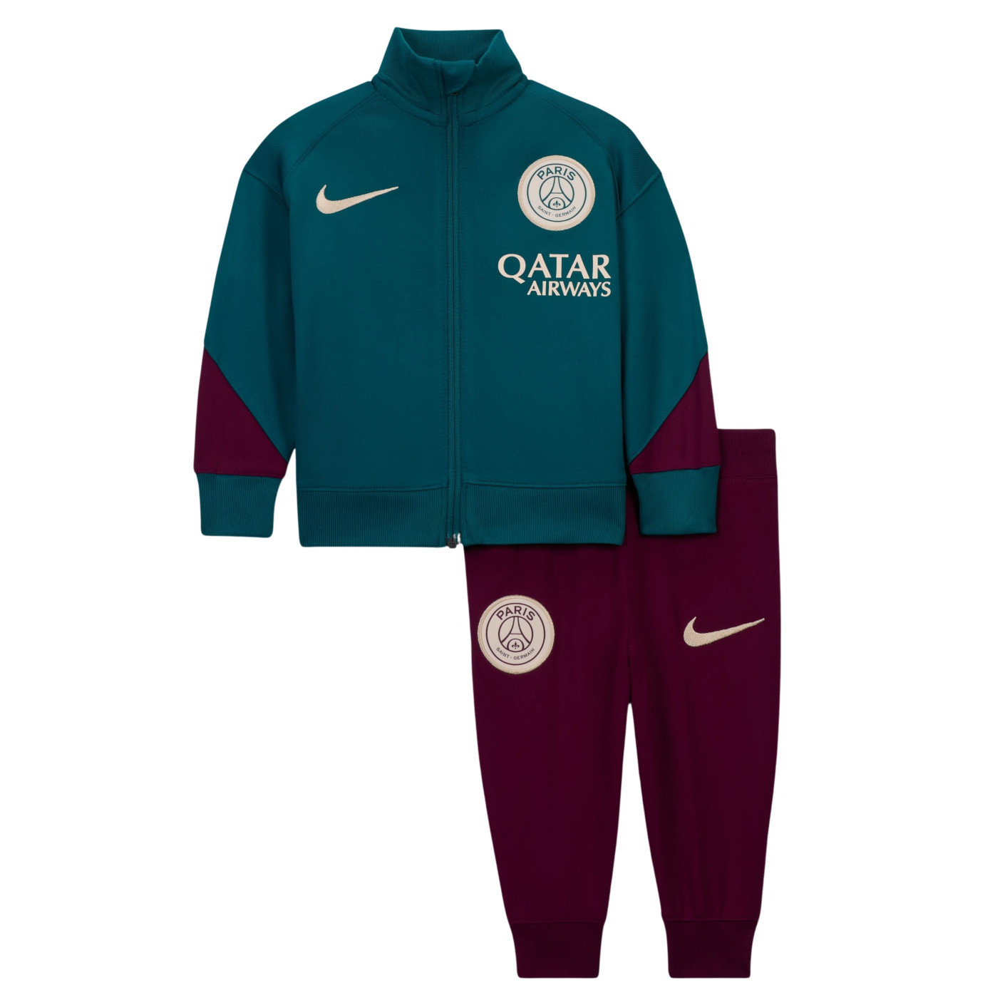 Nike Paris Saint Germain Strike Trainingspak Full-Zip 2024-2025 Baby Groen Paars Wit Goud