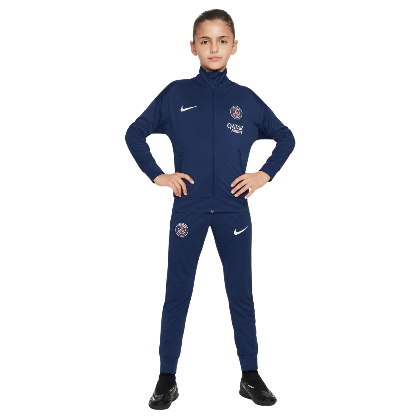 Nike Paris Saint-Germain Academy Pro Trainingspak Full-Zip 2024-2025 Kids Donkerblauw Wit