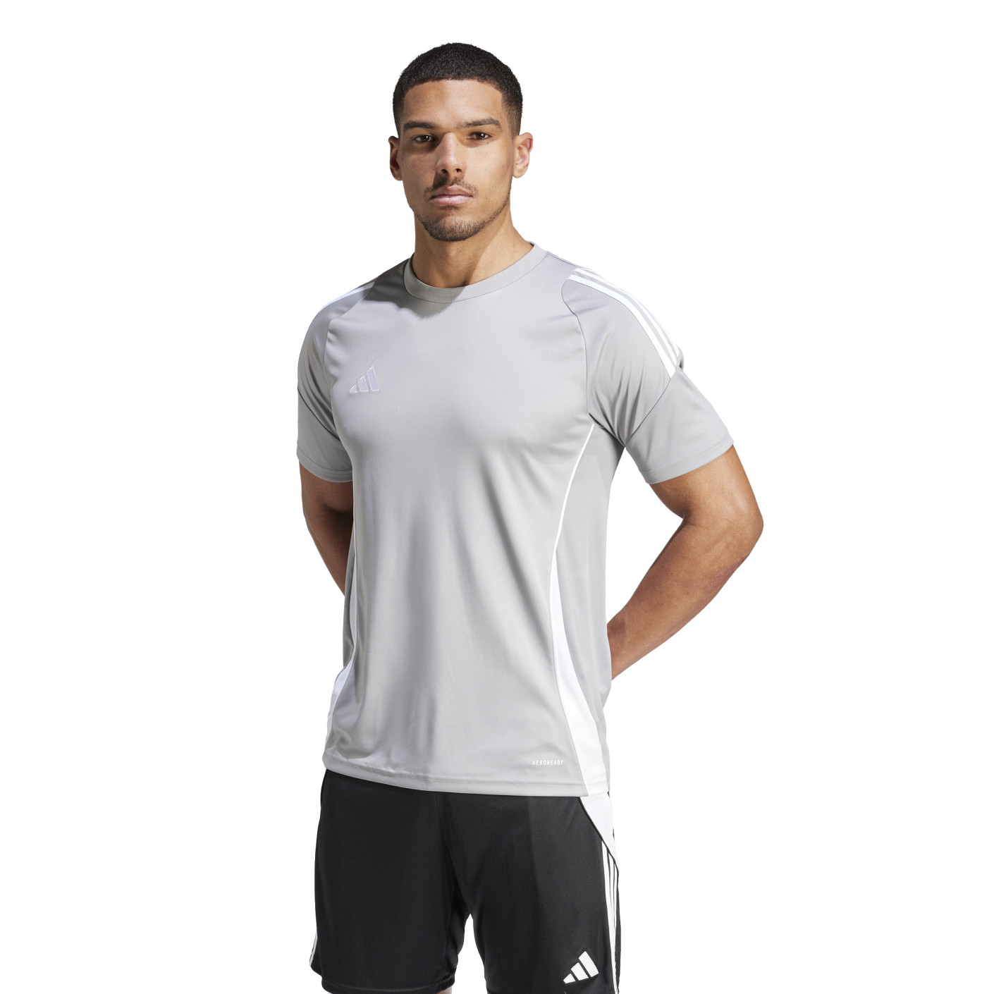 adidas Tiro 24 Trainingsshirt Grijs Wit