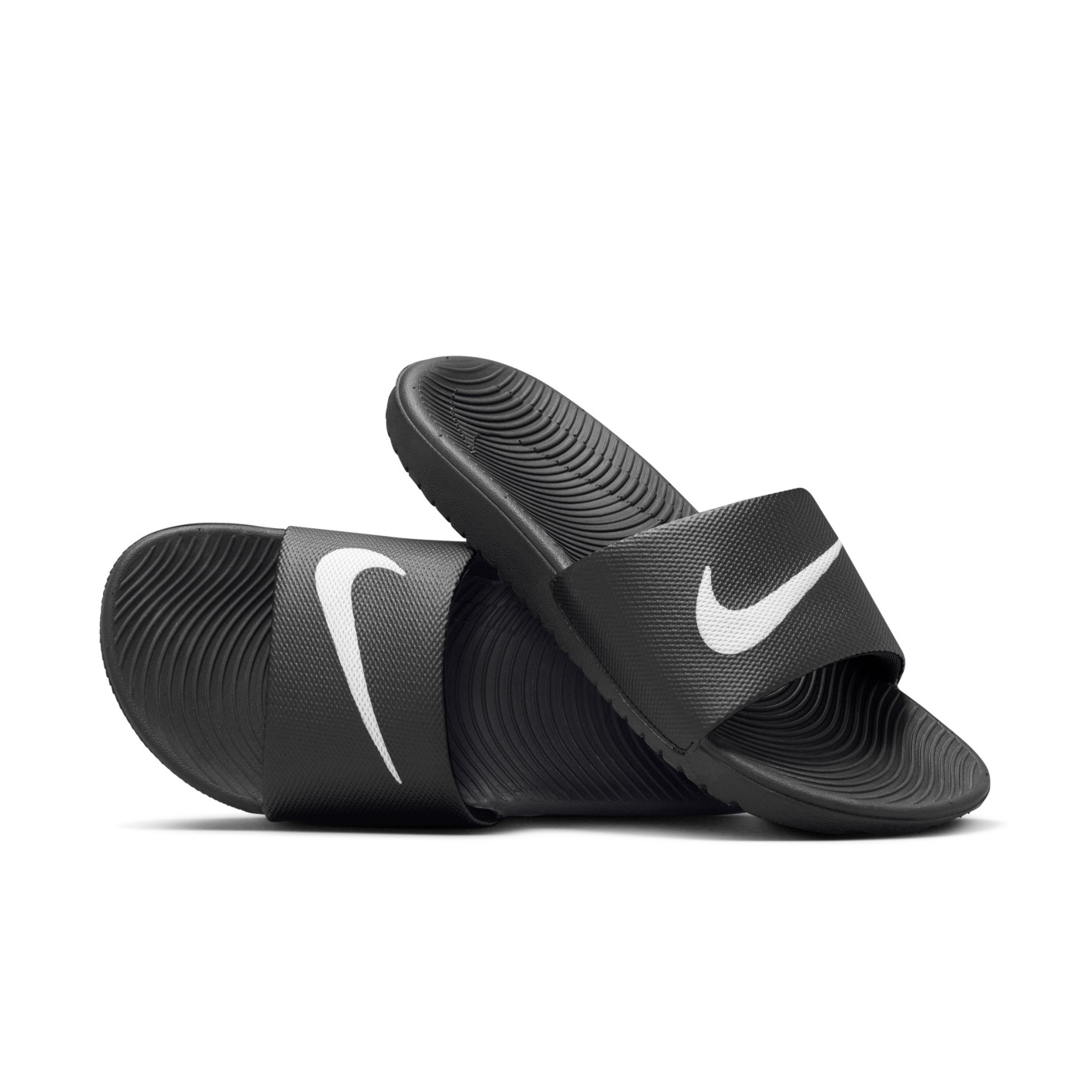 Nike Kawa Slippers Kids Zwart Wit