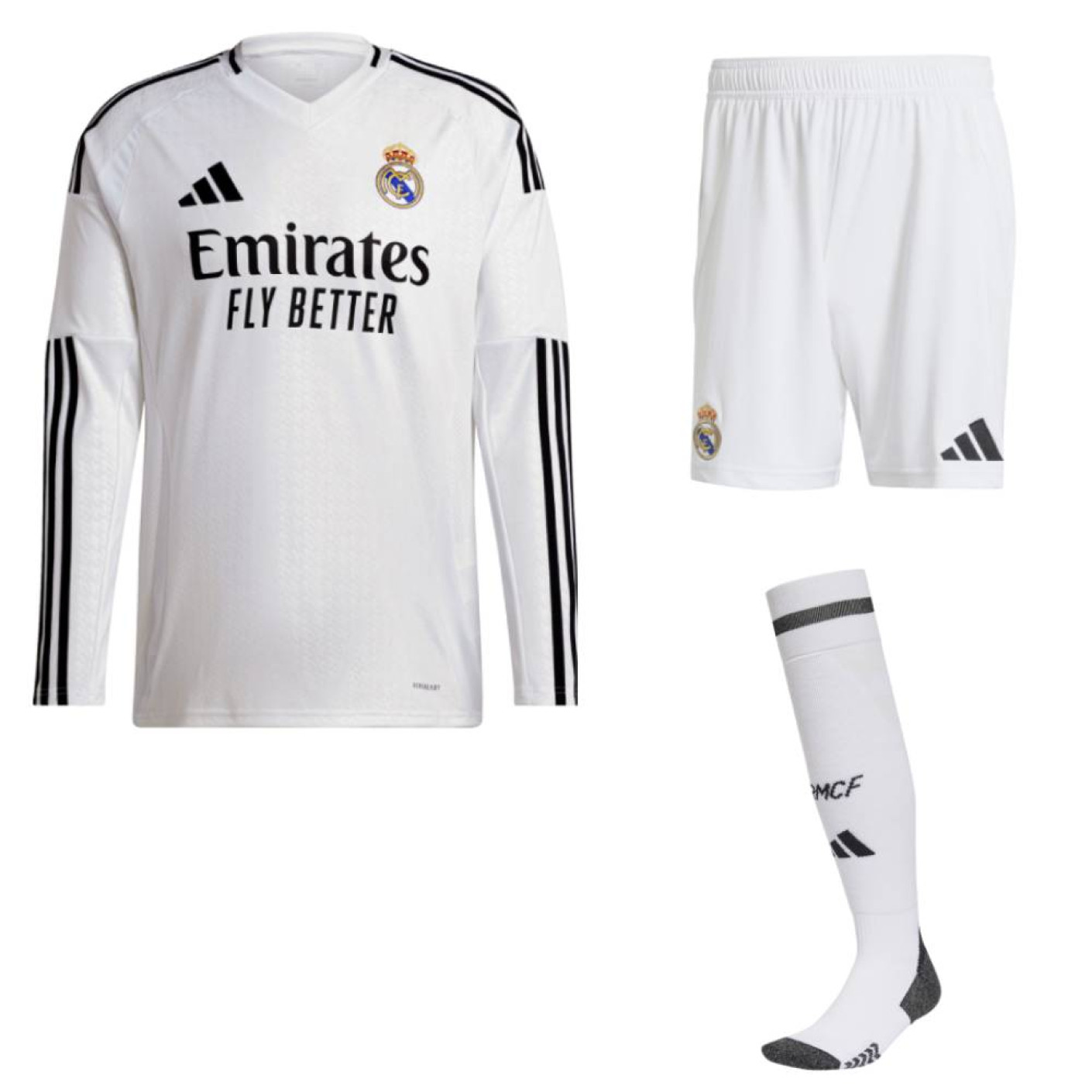 adidas Real Madrid Thuistenue 2024-2025 Lange Mouwen