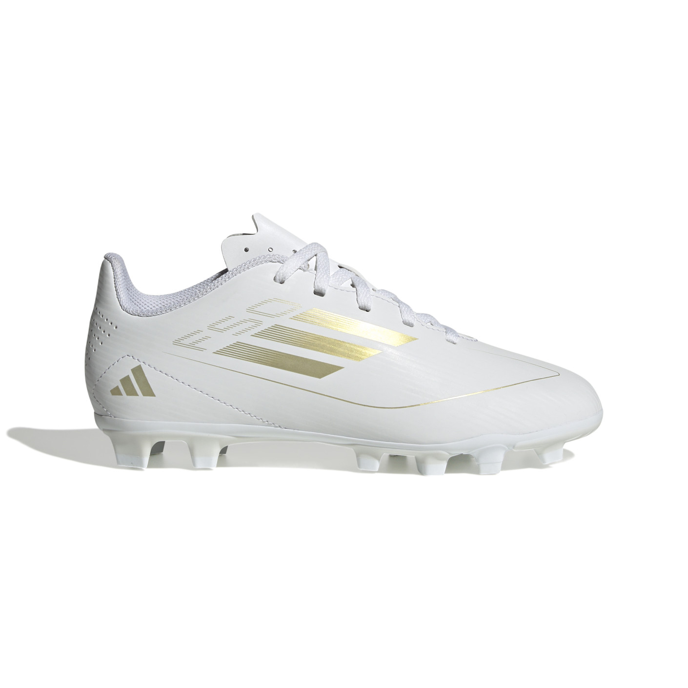 adidas F50 Club Gras / Kunstgras Voetbalschoenen (FxG) Kids Wit Goud