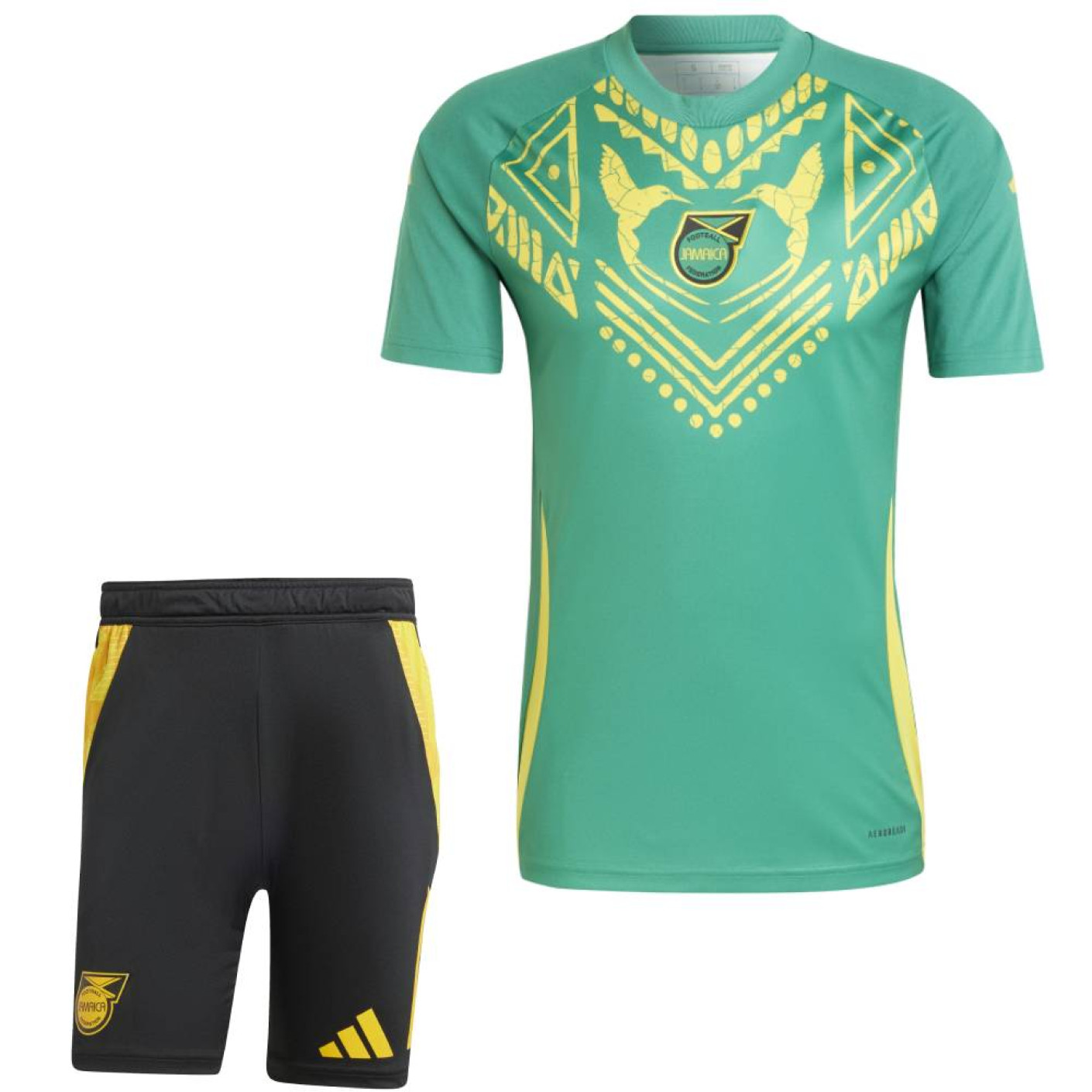 adidas Jamaica Pre-Match Trainingsset 2024-2026 Groen Zwart Geel