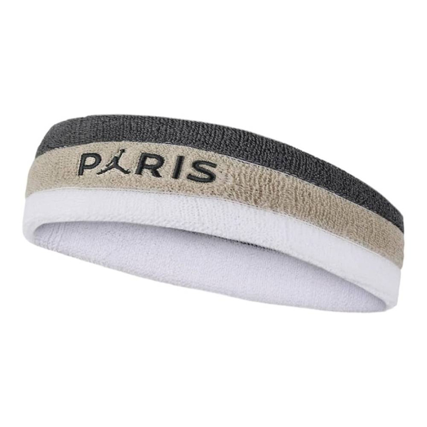 Nike PSG Jordan Haarband Donkergrijs Beige Wit