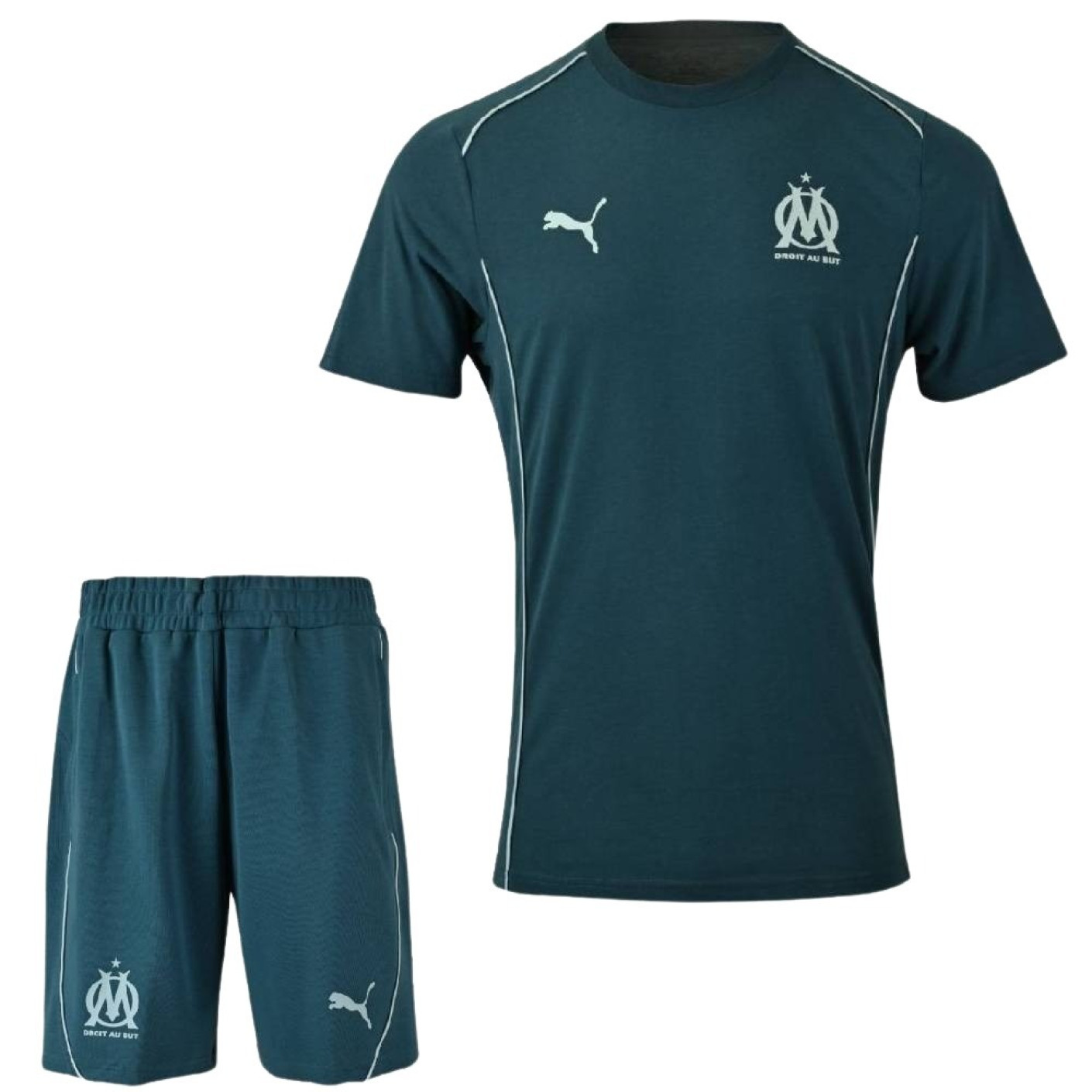 PUMA Olympique Marseille Casuals Zomerset 2024-2025 Donkerblauw Lichtblauw