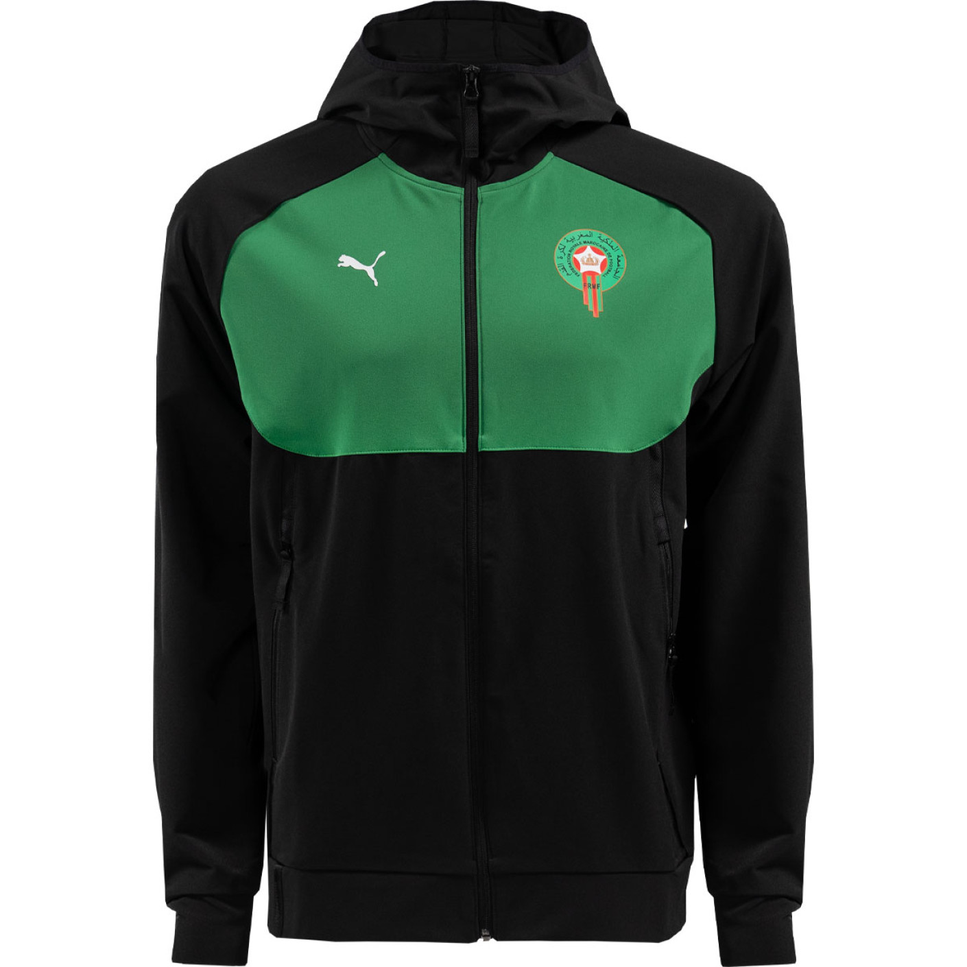 PUMA Marokko Pumatech Trainingsjack Woven 2024-2026 Zwart Groen Wit