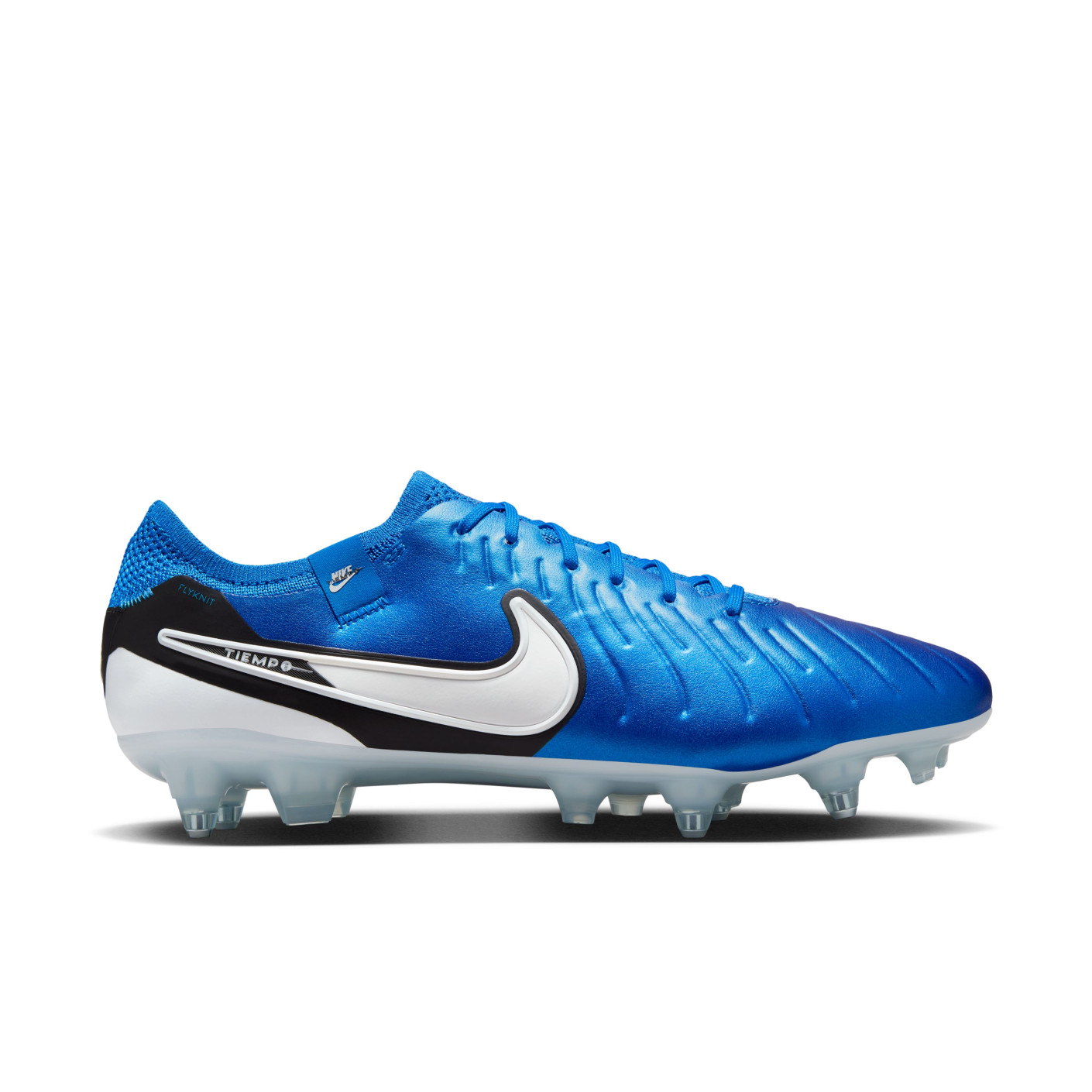 Nike Tiempo Legend 10 Elite IJzeren-Nop Voetbalschoenen (SG) Anti-Clog Blauw Wit Zwart