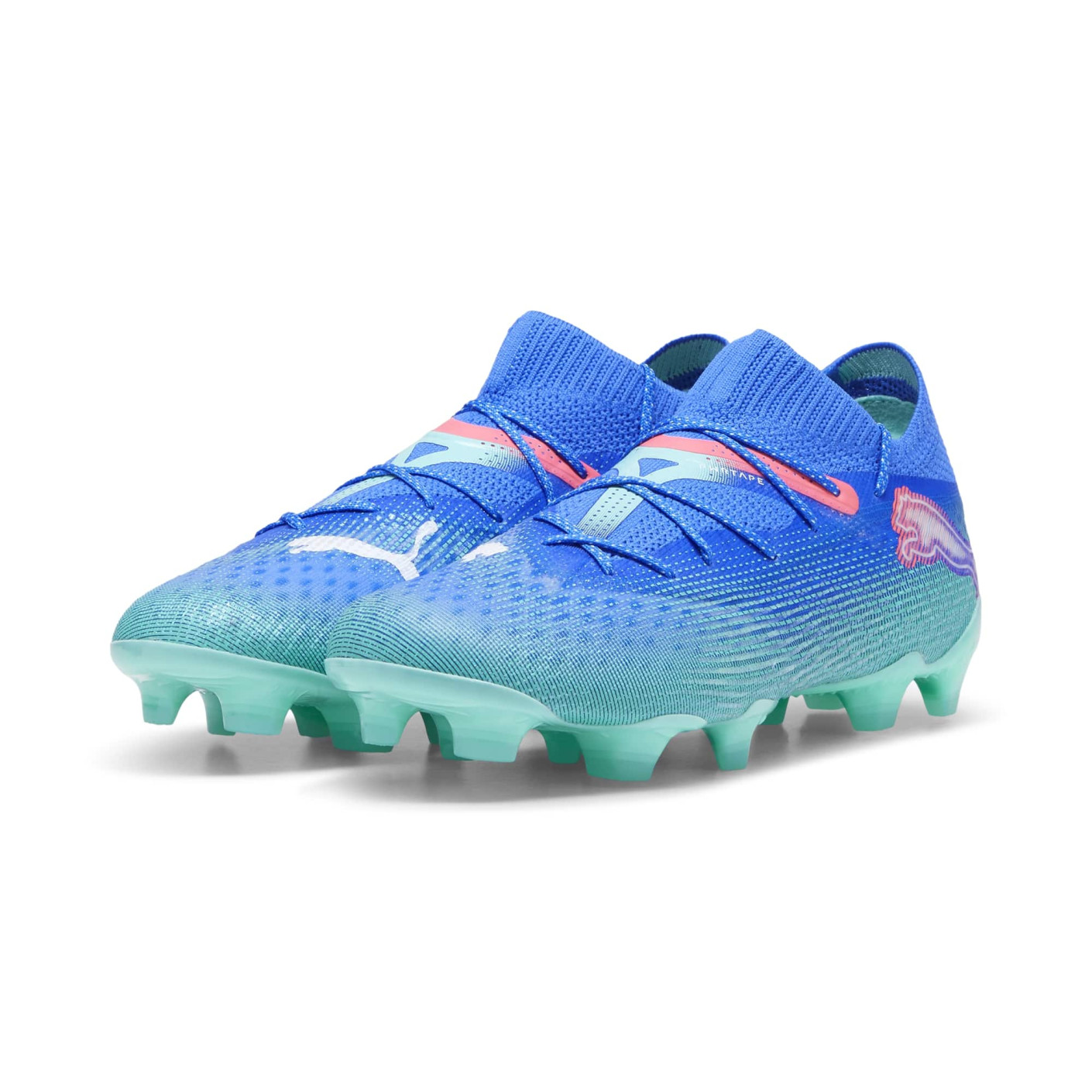 PUMA Future 7 Ultimate Gras Kunstgras Voetbalschoenen MG Dames Blauw Turquoise Wit