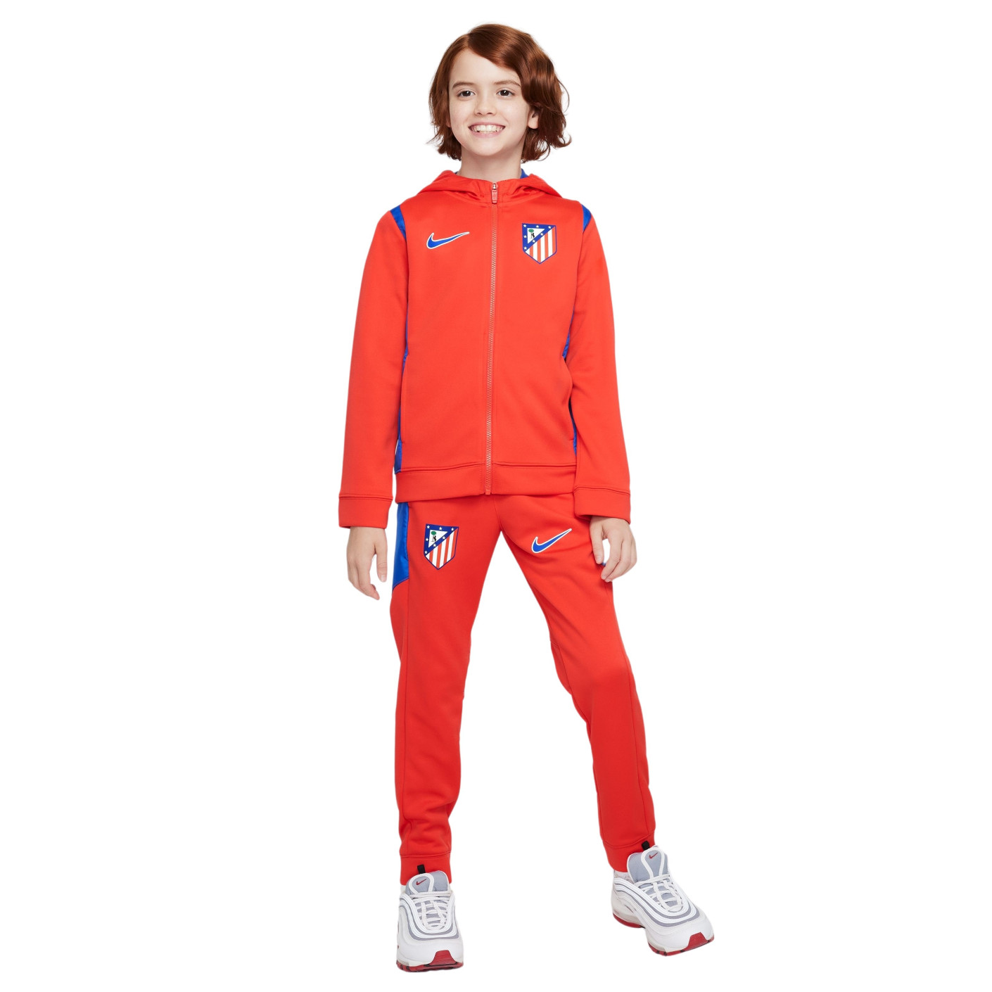 Nike Atletico Madrid Trainingspak Full-Zip Hooded 2024-2025 Kids Rood Blauw