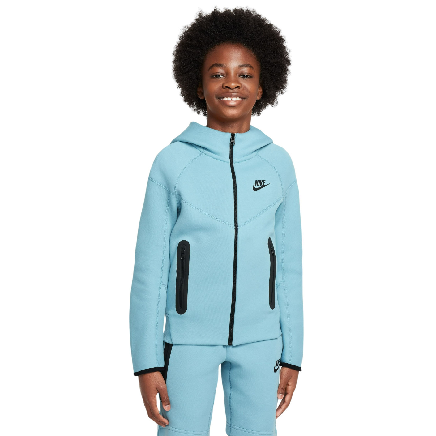 Nike Tech Fleece Sportswear Vest Kids Lichtblauw Zwart