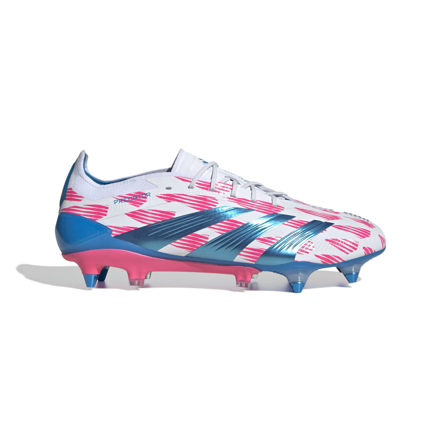 adidas Predator Elite IJzeren-Nop Voetbalschoenen (SG) Wit Roze Blauw