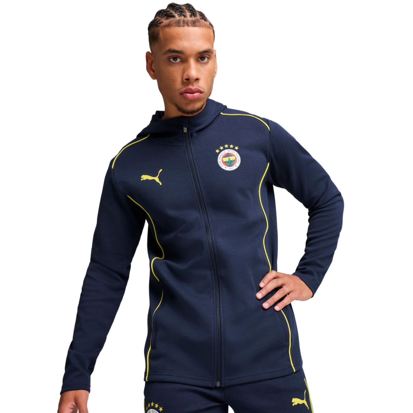 PUMA Fenerbahce SK Casuals Vest 2024-2025 Donkerblauw Geel