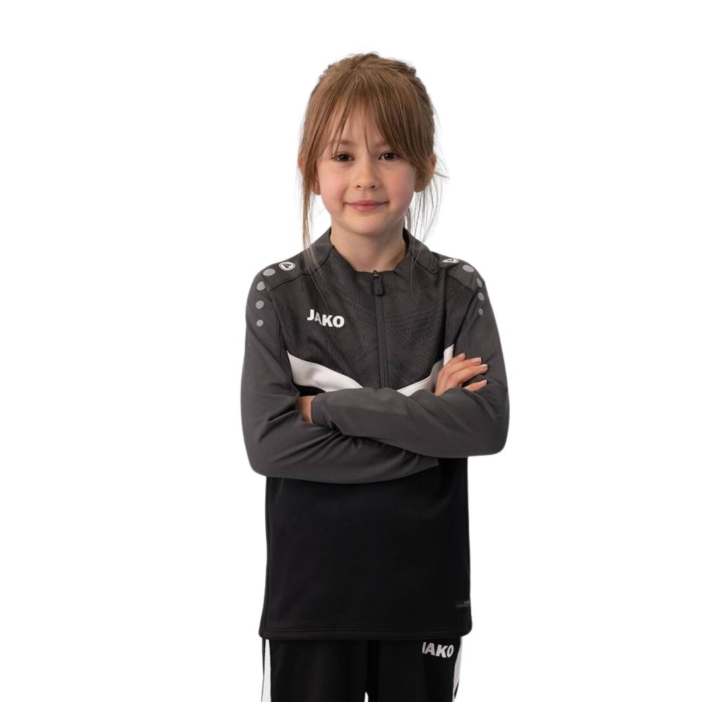 JAKO Iconic Trainingstrui 1/4-Zip Kids Zwart