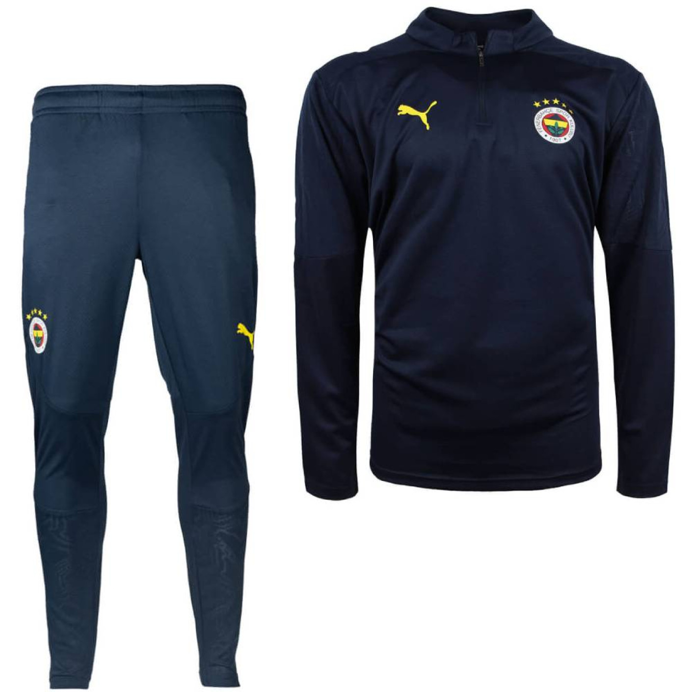 PUMA Fenerbahce SK Trainingspak 1/4-Zip 2024-2025 Donkerblauw Geel