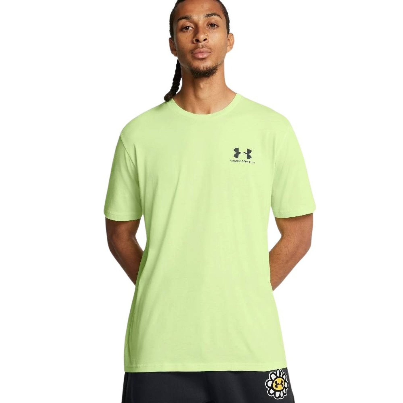 Under Armour Sportstyle Left Chest Logo T-Shirt Lichtgroen Zwart