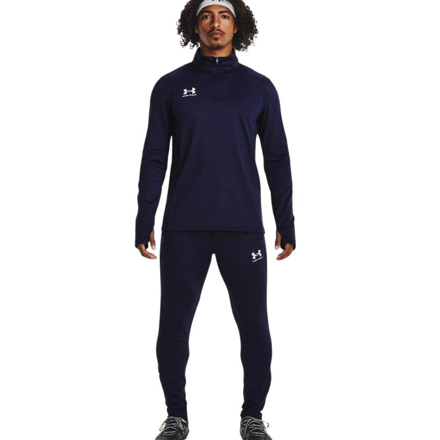 Under Armour Challenger Trainingspak 1/4-Zip Donkerblauw Wit