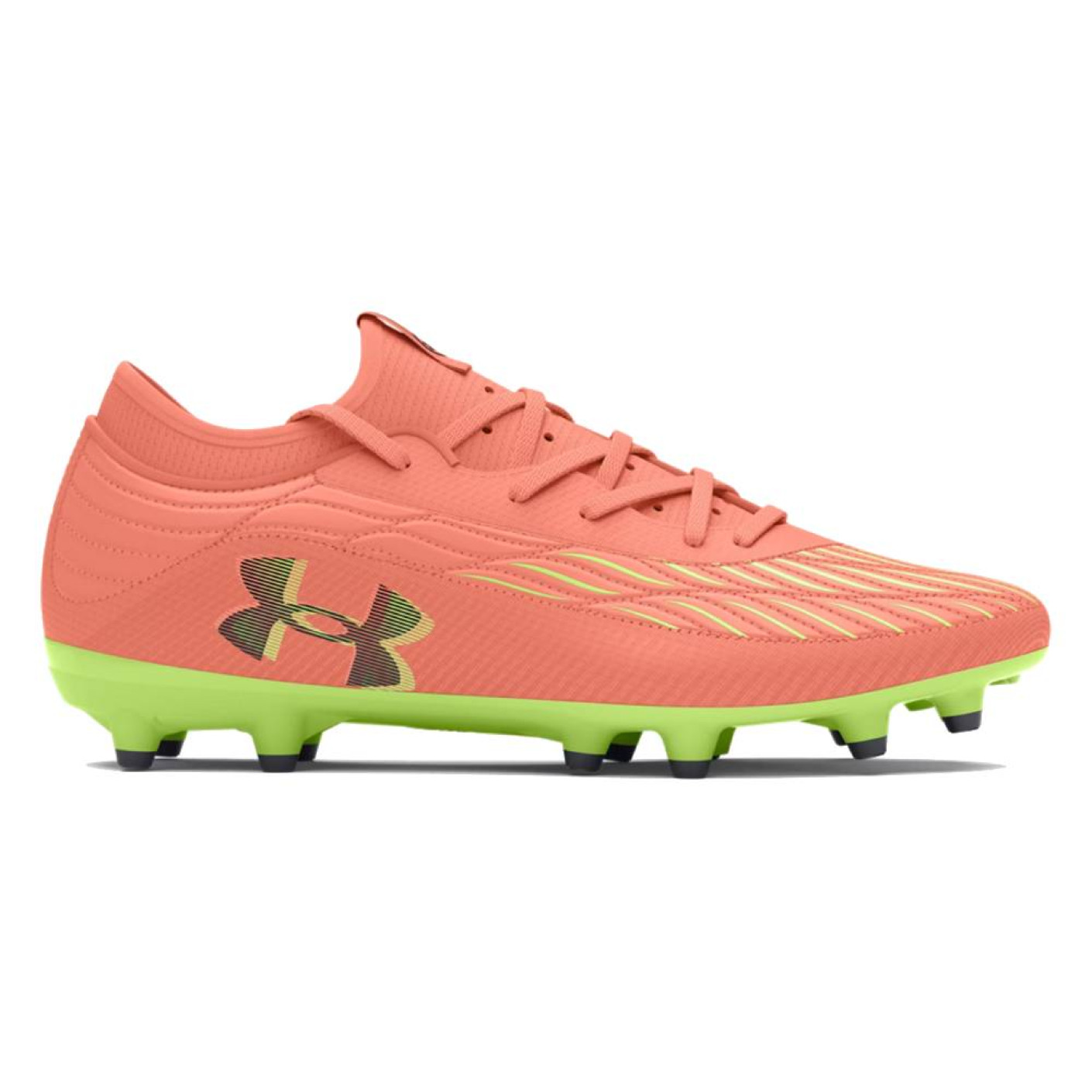 Under Armour Magnetico Select 4.0 Gras Voetbalschoenen (FG) Oranje Groen