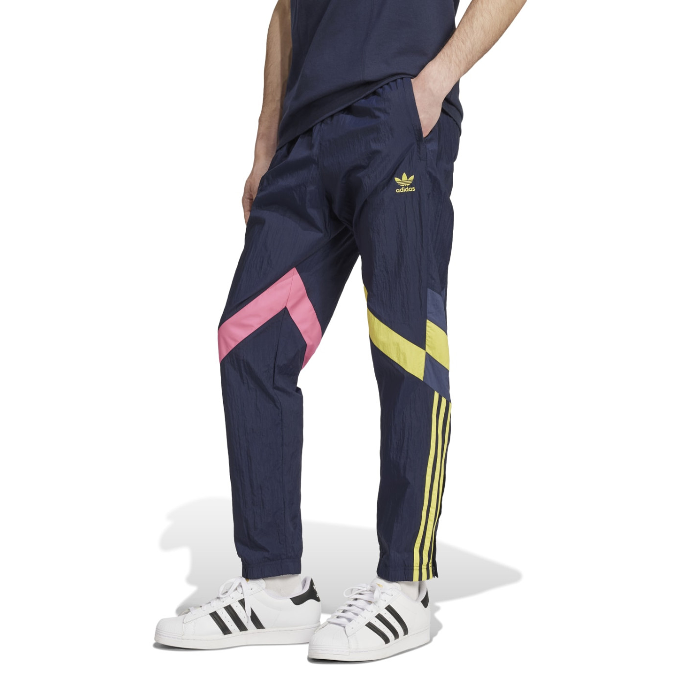 adidas Juventus Originals Track Trainingsbroek 2024-2025 Donkerblauw Geel Roze