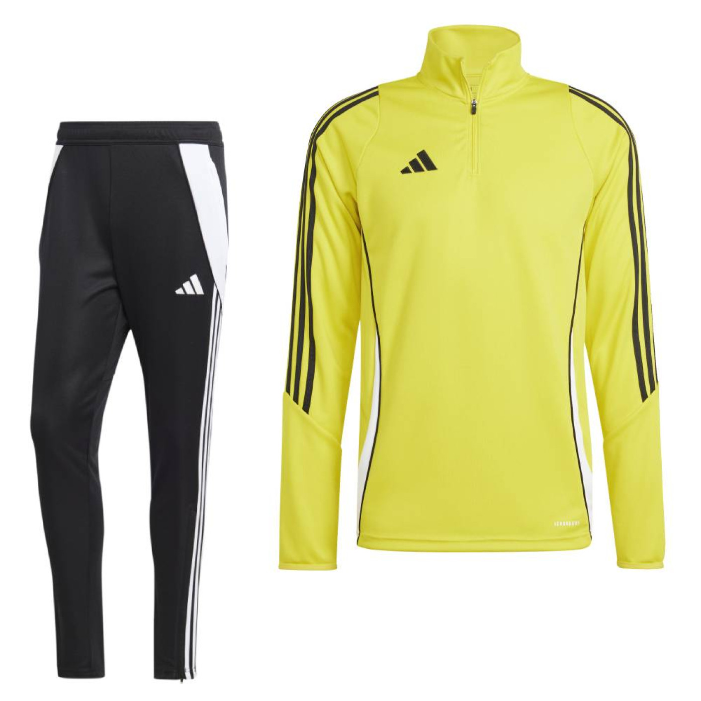 adidas Tiro 24 Trainingspak 1 4 Zip Geel Zwart Wit