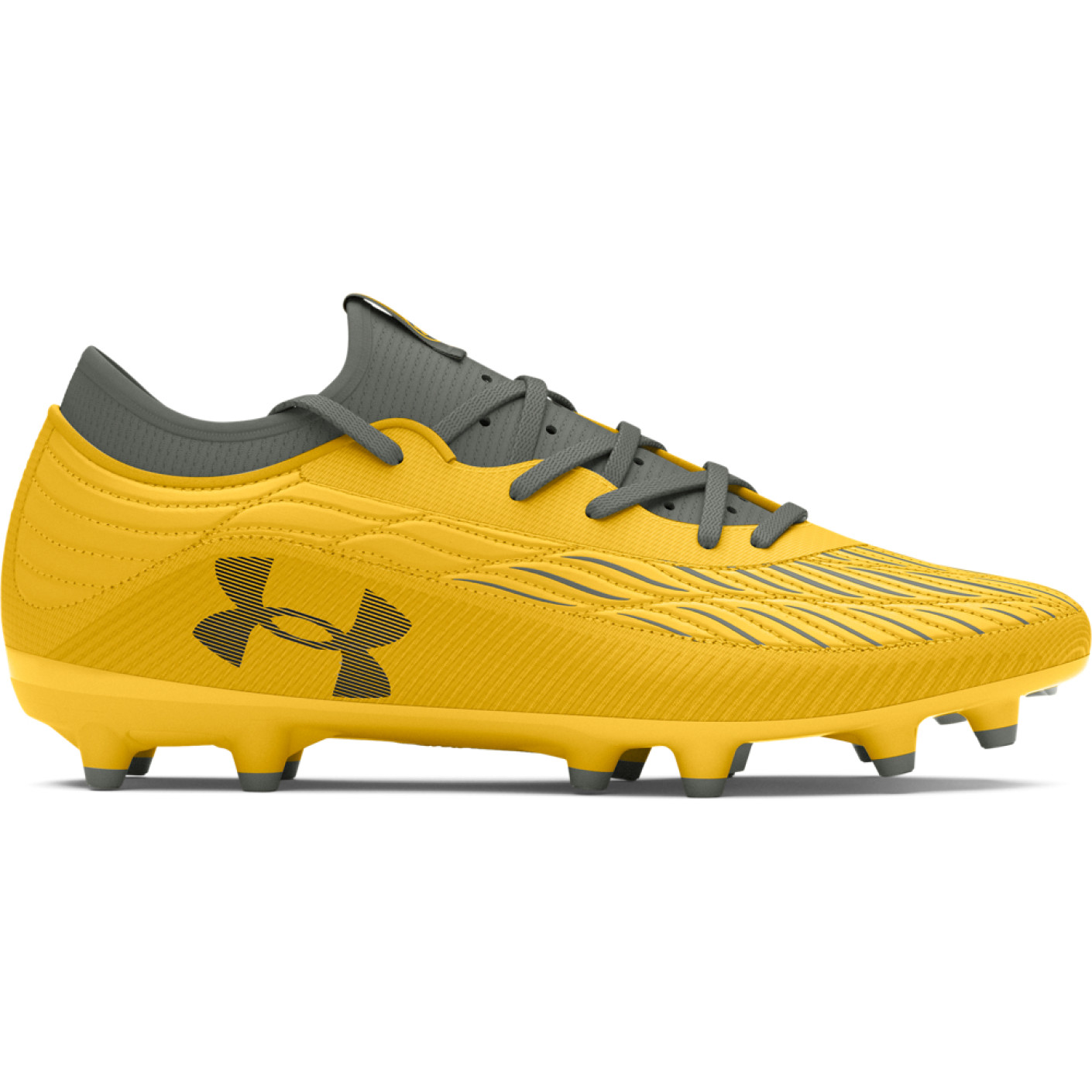 Under Armour Magnetico Select 4.0 Gras Voetbalschoenen (FG) Kids Geel Grijs