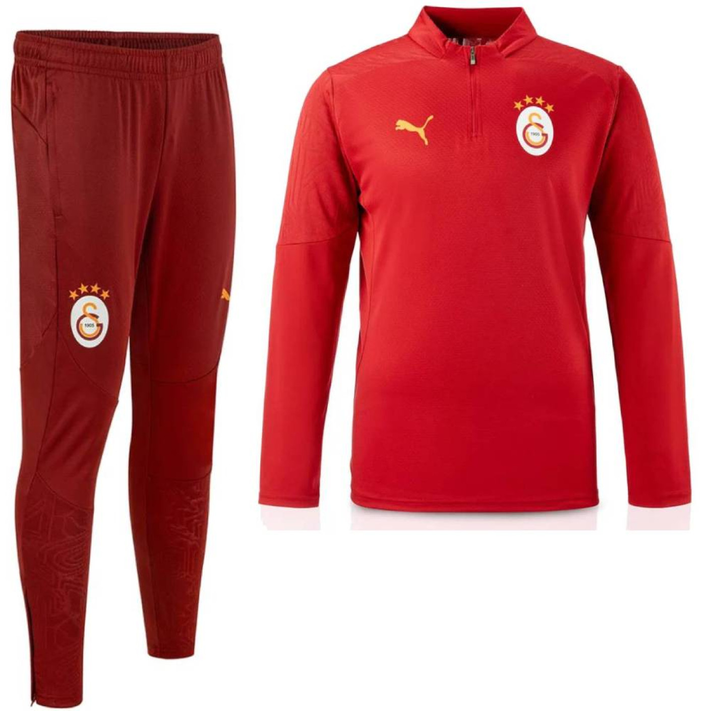 PUMA Galatasaray SK Trainingspak 1/4-Zip 2024-2025 Rood Oranje