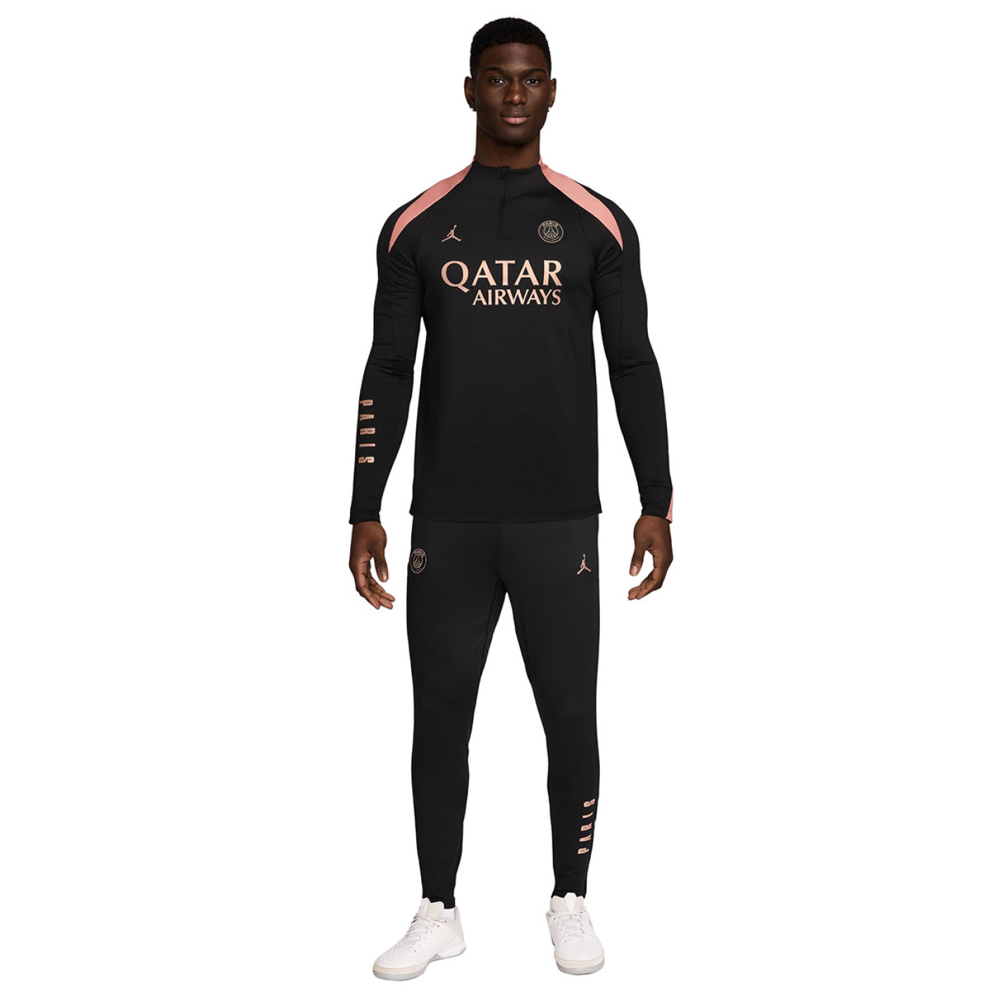 Nike Paris Saint-Germain x Jordan Strike Trainingspak 1/4-Zip 2024-2025 Zwart Roze Brons