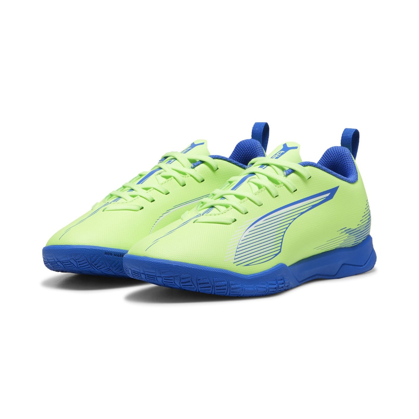 PUMA Ultra 5 Play Zaalvoetbalschoenen (IN) Kids Groen Blauw Zwart Wit