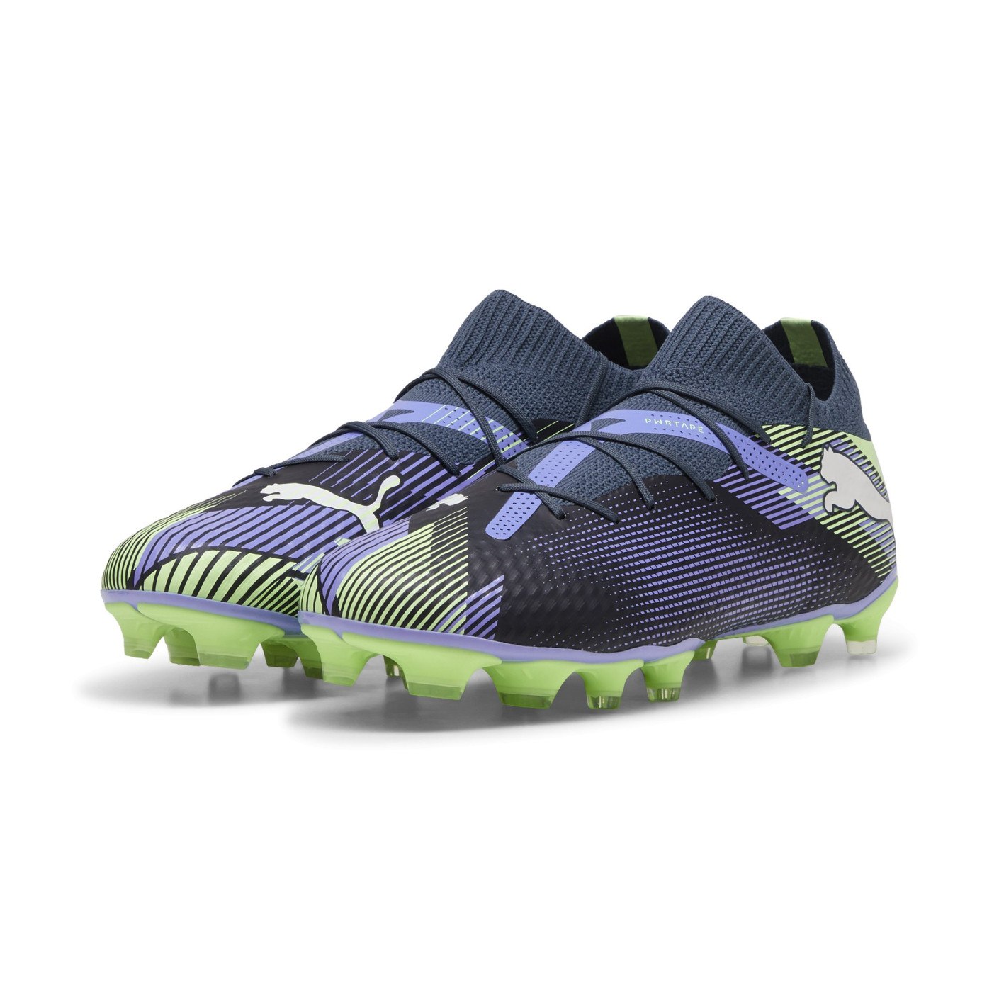 PUMA Future 7 Pro Gras / Kunstgras Voetbalschoenen (MG) Grijs Paars Groen Wit