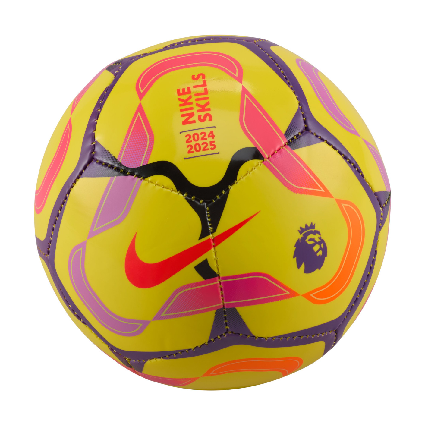 Nike Premier League Mini Voetbal Maat 1 2024-2025 Geel Paars Oranje