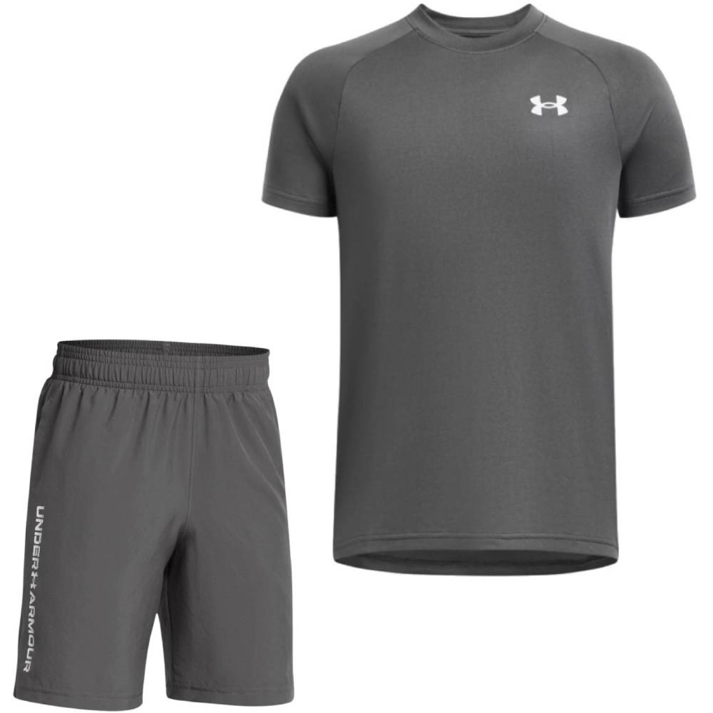 Under Armour Tech 2.0 Wordmark Trainingsset Kids Donkergrijs Wit