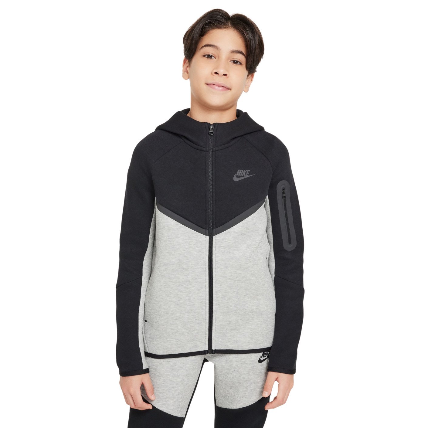 Nike Tech Fleece Sportswear Vest Kids Zwart Grijs Antraciet